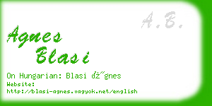 agnes blasi business card